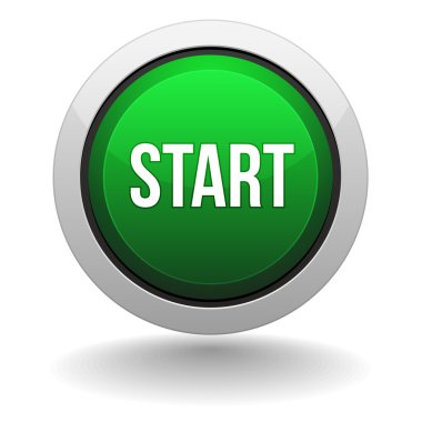 Big green start button clipart