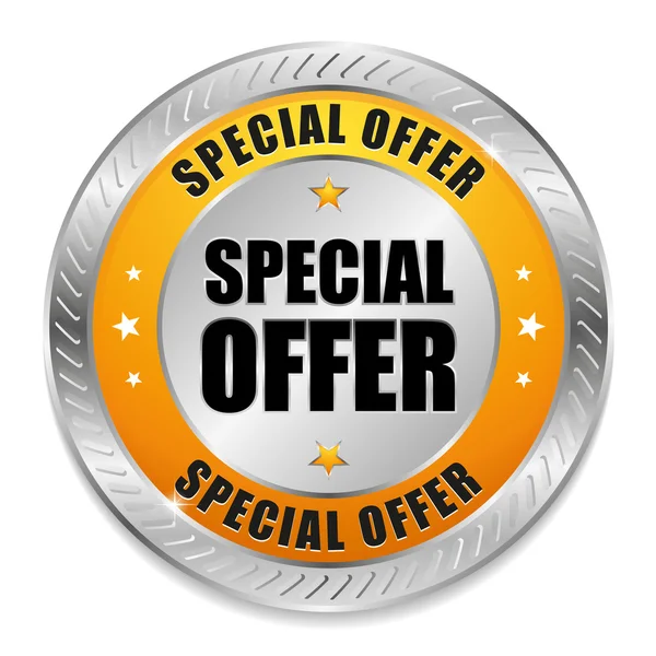 Round special offer button — Stock Vector