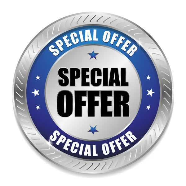 Round botão de oferta especial — Vetor de Stock