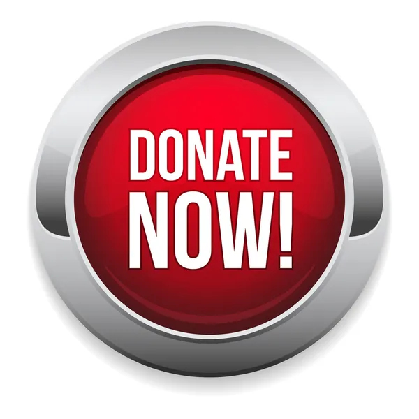 Donate now button — Stock Vector