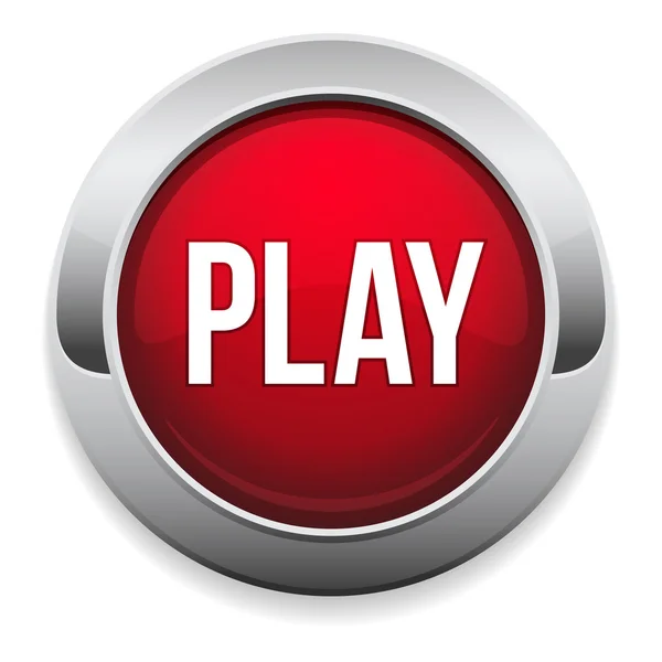 Stora röda play-knappen — Stock vektor