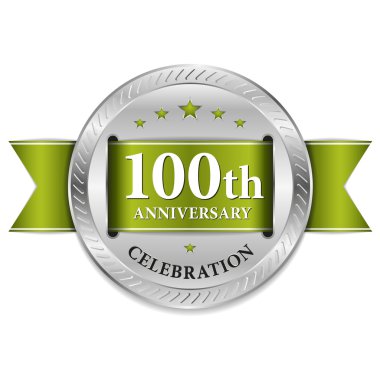 Yeşil 100 yıl yıldönümü mühür