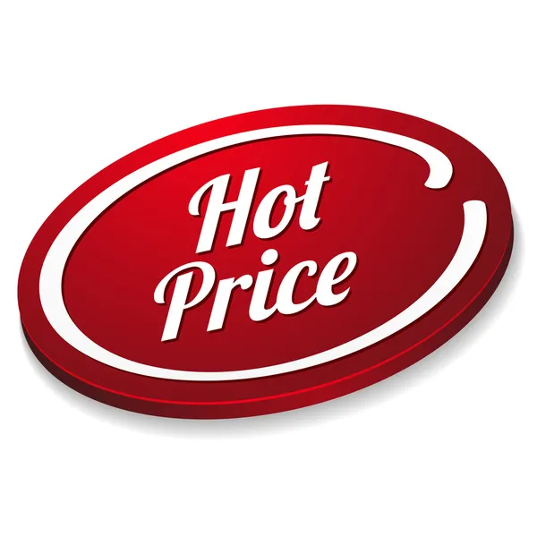 Red Hot Price button — Stock Vector