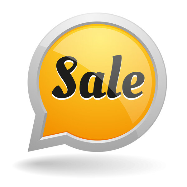 Большой круглый желтый пузырь речи продажи
