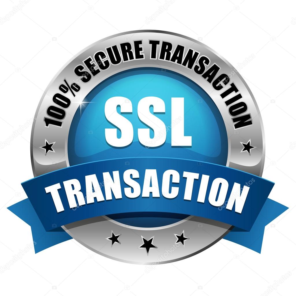 Blue SSL Secure transaction button