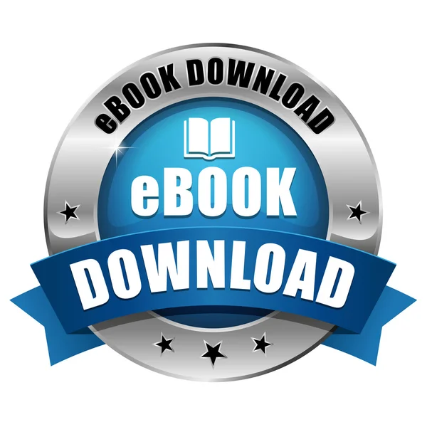 Azul ebook botão de download —  Vetores de Stock