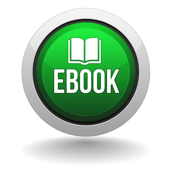 Green ebook button — ストックベクタ