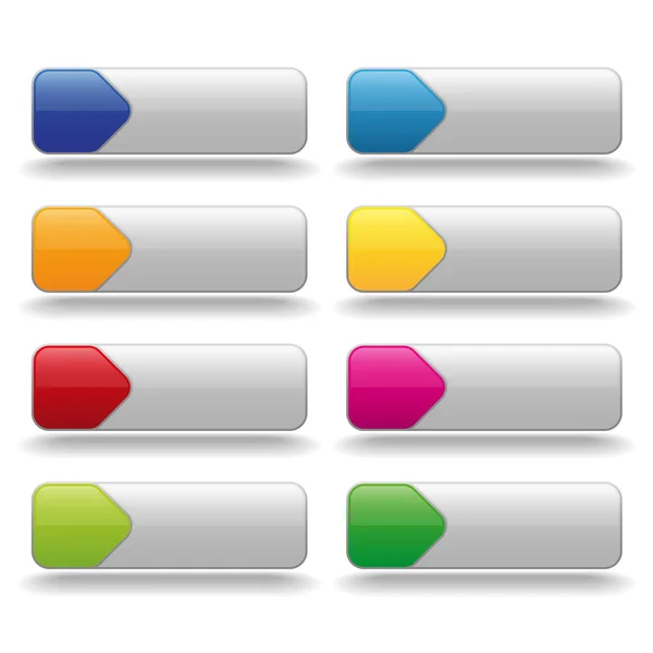 Colorful glossy buttons — Stock Vector