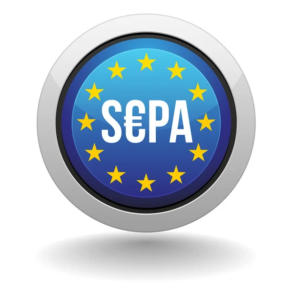 SEPA. Zona única de pagos en euros — Vector de stock
