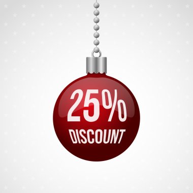 Kırmızı yüzde 25 indirimli Noel top
