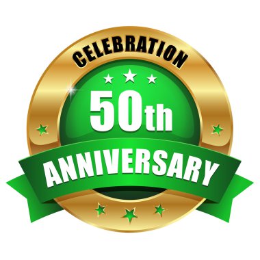 50 yıl yıldönümü düğmesi