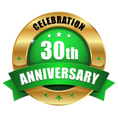 30 yıl yıldönümü düğmesi