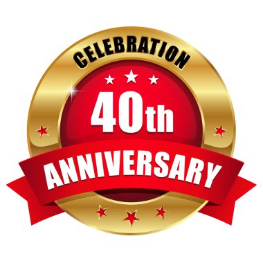 40 yıl yıldönümü düğmesi