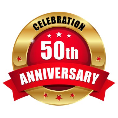 50 yıl yıldönümü düğmesi