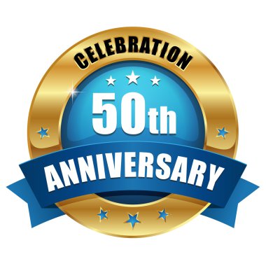 50 yıl yıldönümü düğmesi