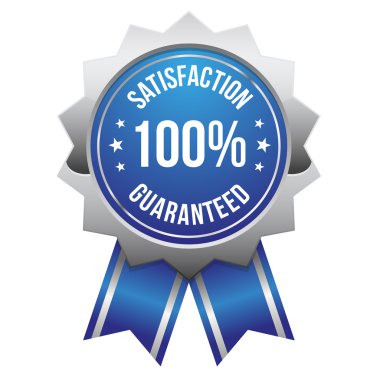 mavi yüz yüzde memnuniyeti rozeti