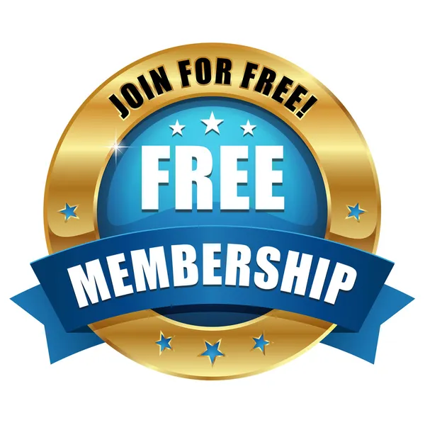 Botón de membresía gratis — Vector de stock