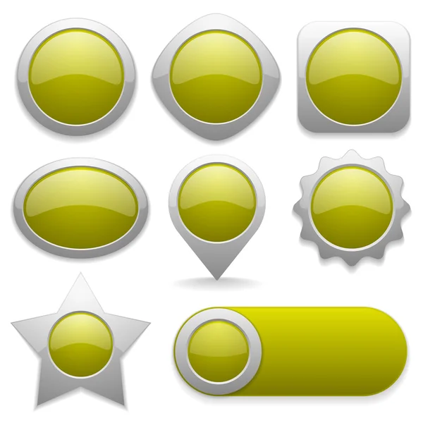Кнопки зеленого цвета — стоковый вектор
