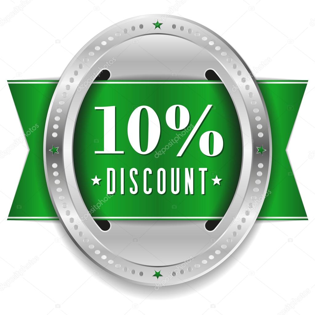 Ten percent discount button Stock Vector Image by ©newartgraphics 32042817