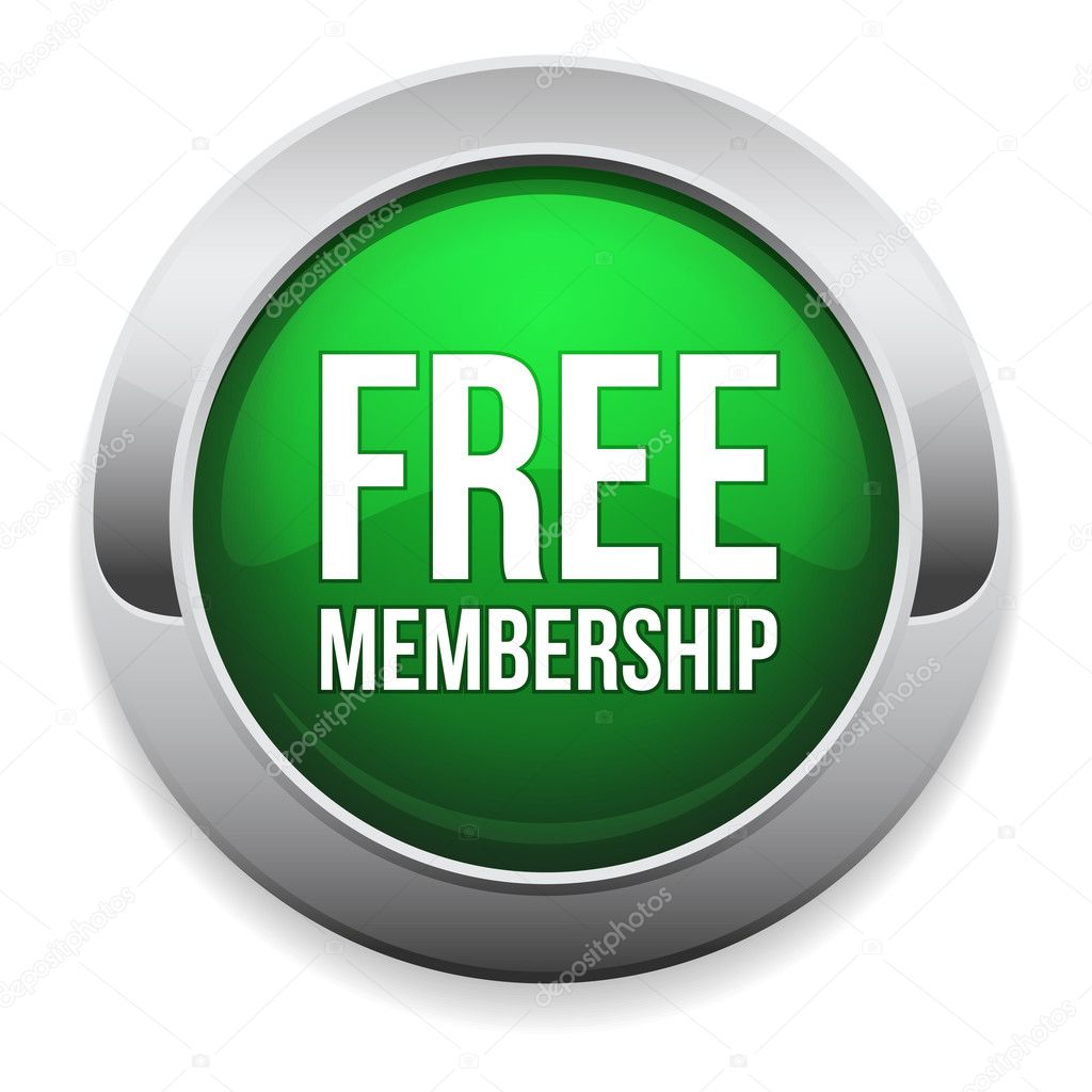 Green round free membership button