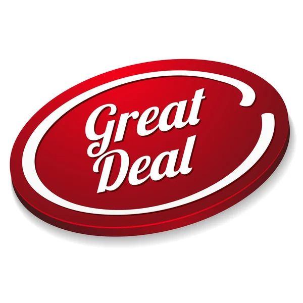 Great deal button — Stock Vector