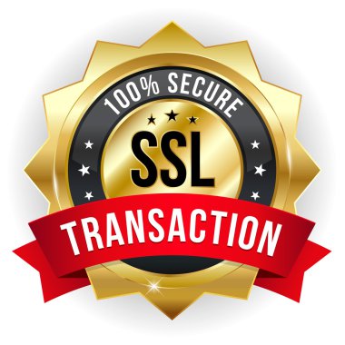 Secure transaction badge clipart