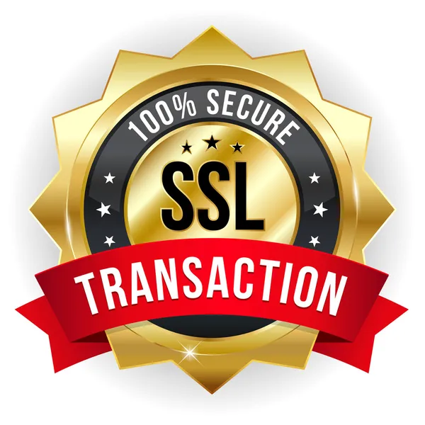 Biztonságos tranzakció jelvény — Stock Vector