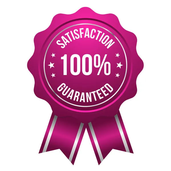 Hundred percent satisfaction badge — Stock Vector