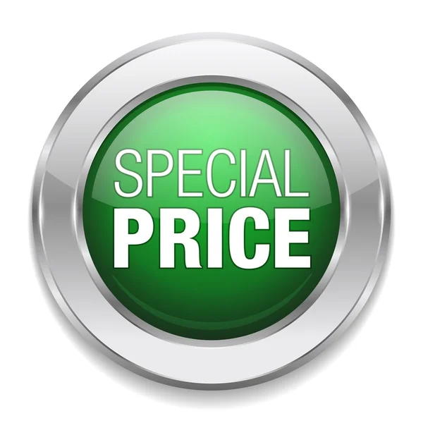 Tlačítko zelené zvláštní cenu — Stockový vektor