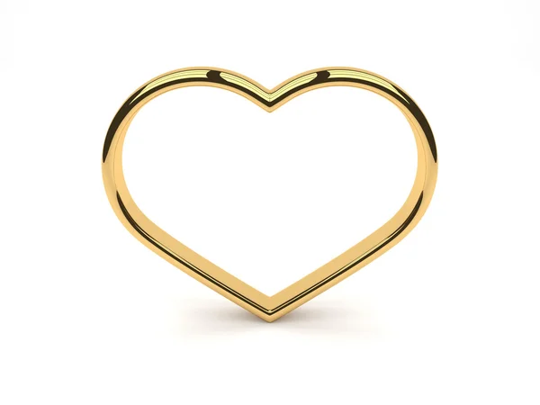 Gouden sieraden hart — Stockfoto