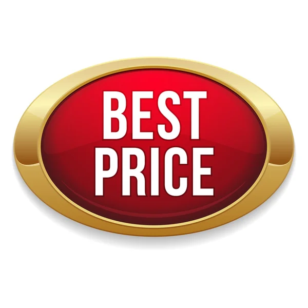 Botón rojo plata mejor precio — Vector de stock