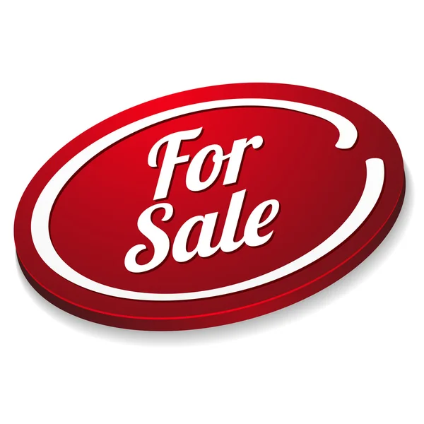 Oval vermelho para botão de venda —  Vetores de Stock