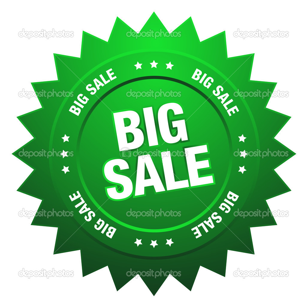 Green big sale sign