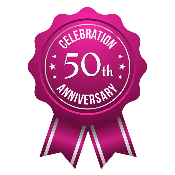 Fifty year anniversary badge — Stock Vector