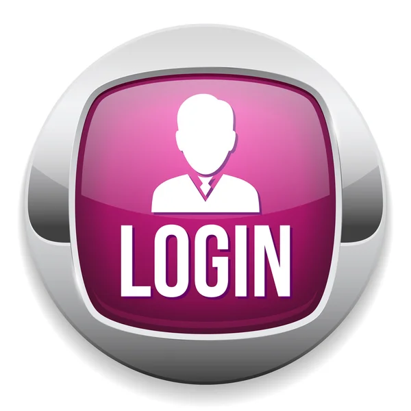 Login-knop — Stockvector