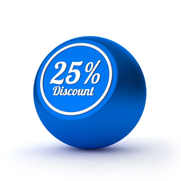 Twenty-five percent discount button — Stock Photo, Image