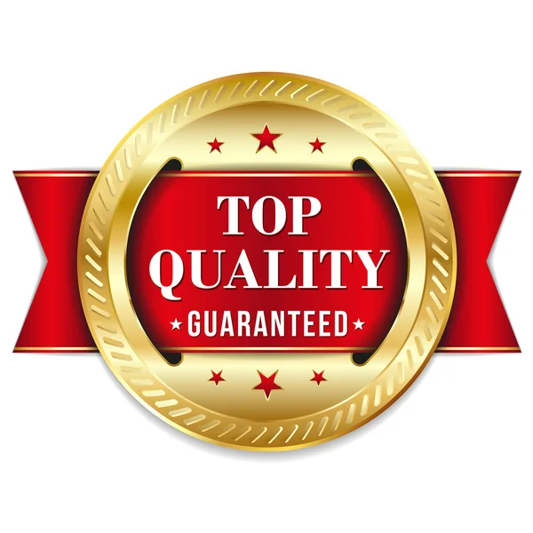 Kırmızı altın en kaliteli rozeti ile kurdele.