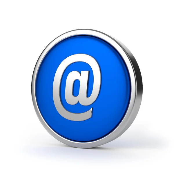 Blue silver e - mail button — Stock Photo, Image