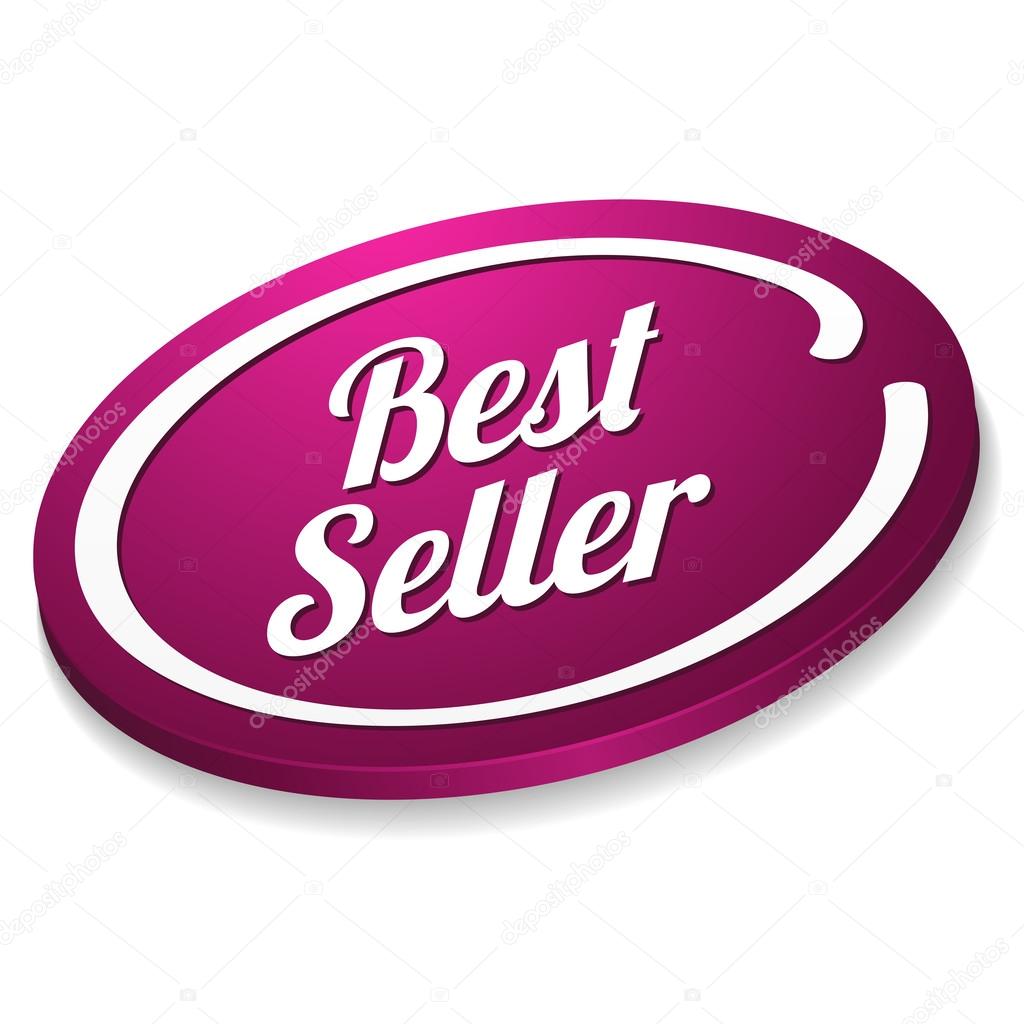 Purple oval best seller button