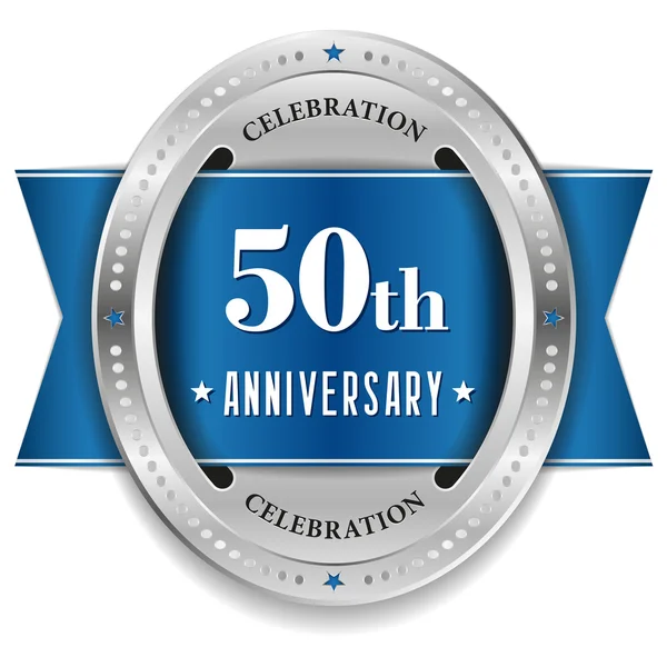 Fifty year anniversary badge — Stock Vector