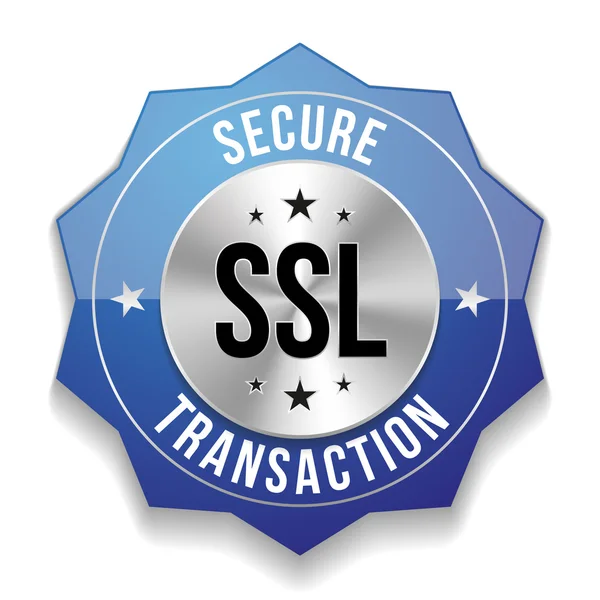 Secure transaction button — Stock Vector