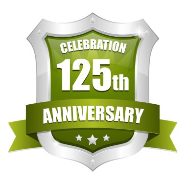 yüz yirmi beş yıl yıldönümü düğmesi