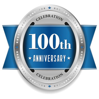 Mavi 100 yıl yıldönümü rozeti