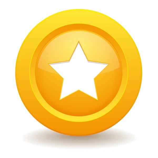 Round star button — Stock Vector