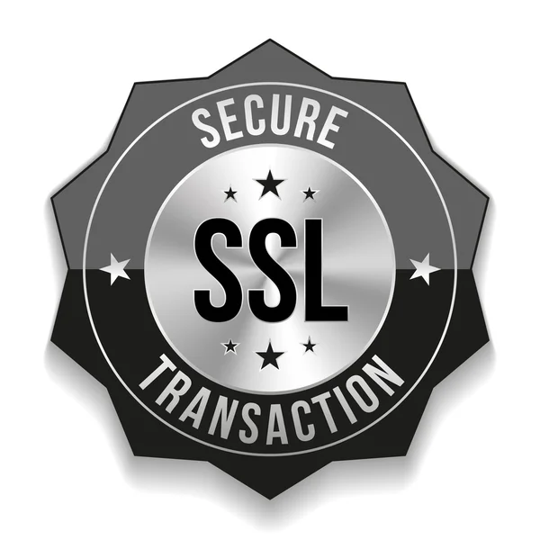 Secure transaction button — Stock Vector
