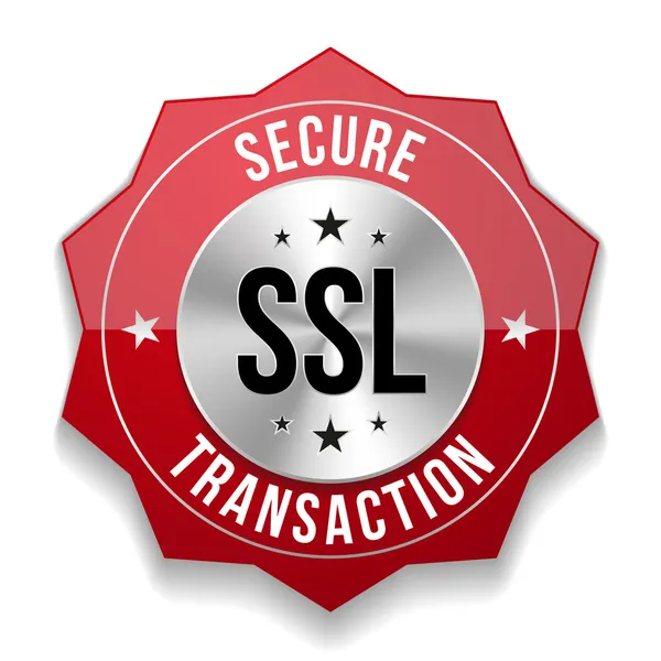 Secure transaction button — Stock Vector