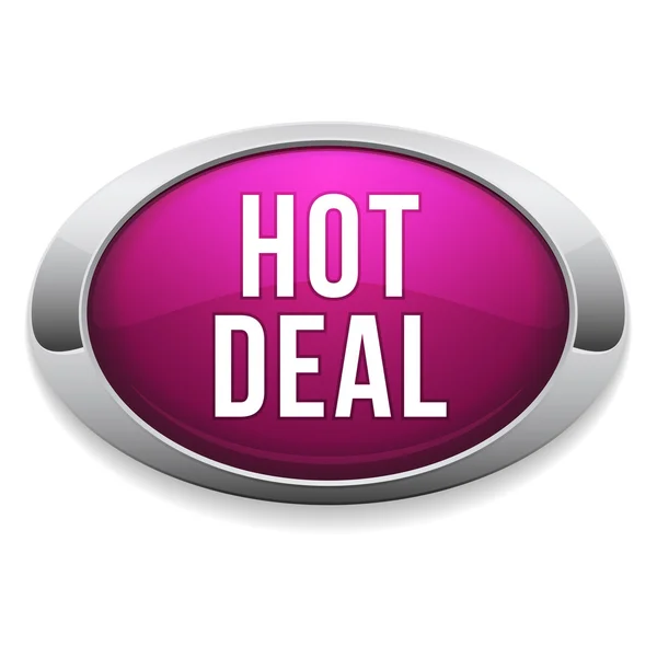 Hot deal button — Stock Vector