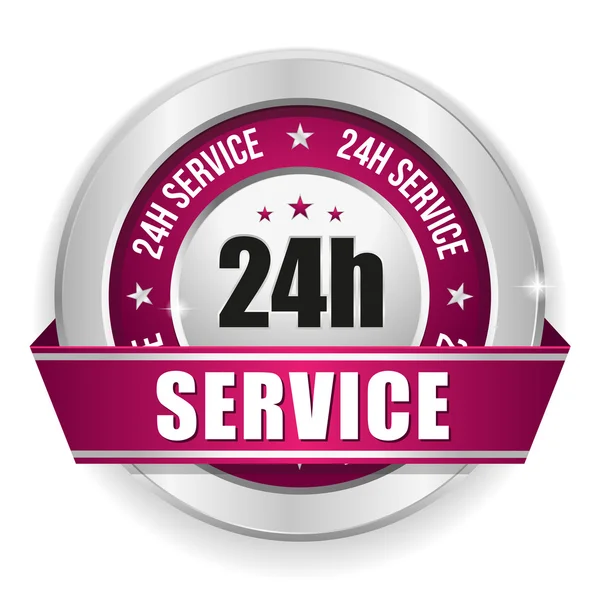 Insigne de service 24 heures sur 24 — Image vectorielle