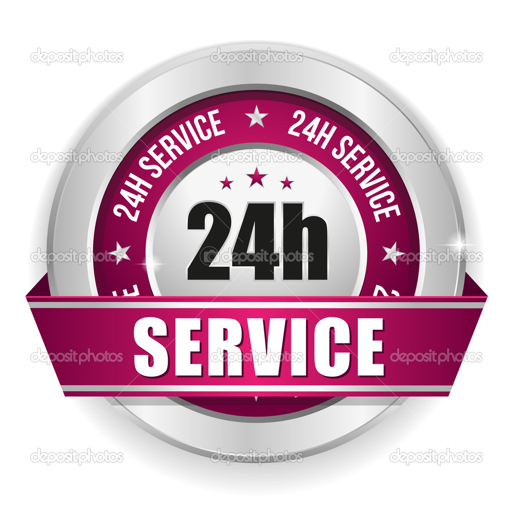 Twenty-four hour service badge