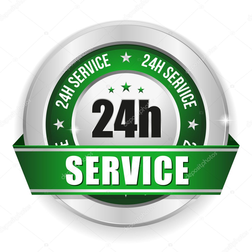 Twenty-four hour service badge